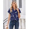 image:imageZeagoo Womens Tops Short Sleeve Shirts Button Down Casual Blouses V Neck Outfits Summer Spring Clothes 2026Floral Navy