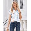 image:imageZeagoo Womens Tops Short Sleeve Shirts Button Down Casual Blouses V Neck Outfits Summer Spring Clothes 2026Floral White