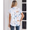 image:imageZeagoo Womens Tops Short Sleeve Shirts Button Down Casual Blouses V Neck Outfits Summer Spring Clothes 2026Floral White