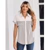 image:imageZeagoo Womens Tops Short Sleeve Shirts Button Down Casual Blouses V Neck Outfits Summer Spring Clothes 2026Multi