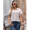 image:imageZeagoo Womens Tops Short Sleeve Shirts Button Down Casual Blouses V Neck Outfits Summer Spring Clothes 2026Multi