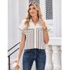 image:imageZeagoo Womens Tops Short Sleeve Shirts Button Down Casual Blouses V Neck Outfits Summer Spring Clothes 2026Multi