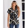 image:imageZeagoo Womens Tops Short Sleeve Shirts Button Down Casual Blouses V Neck Outfits Summer Spring Clothes 2026Multicolor312