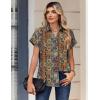 image:imageZeagoo Womens Tops Short Sleeve Shirts Button Down Casual Blouses V Neck Outfits Summer Spring Clothes 2026Multicolor721