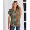 image:imageZeagoo Womens Tops Short Sleeve Shirts Button Down Casual Blouses V Neck Outfits Summer Spring Clothes 2026Multicolor721