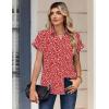 image:imageZeagoo Womens Tops Short Sleeve Shirts Button Down Casual Blouses V Neck Outfits Summer Spring Clothes 2026Polka Dot White
