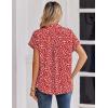 image:imageZeagoo Womens Tops Short Sleeve Shirts Button Down Casual Blouses V Neck Outfits Summer Spring Clothes 2026Polka Dot White