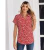 image:imageZeagoo Womens Tops Short Sleeve Shirts Button Down Casual Blouses V Neck Outfits Summer Spring Clothes 2026Polka Dot White