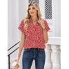 image:imageZeagoo Womens Tops Short Sleeve Shirts Button Down Casual Blouses V Neck Outfits Summer Spring Clothes 2026Polka Dot White