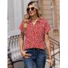 image:imageZeagoo Womens Tops Short Sleeve Shirts Button Down Casual Blouses V Neck Outfits Summer Spring Clothes 2026Polka Dot White