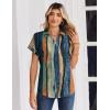 image:imageZeagoo Womens Tops Short Sleeve Shirts Button Down Casual Blouses V Neck Outfits Summer Spring Clothes 2026Stripe1