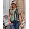 image:imageZeagoo Womens Tops Short Sleeve Shirts Button Down Casual Blouses V Neck Outfits Summer Spring Clothes 2026Stripe1