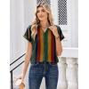 image:imageZeagoo Womens Tops Short Sleeve Shirts Button Down Casual Blouses V Neck Outfits Summer Spring Clothes 2026Stripe2