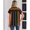 image:imageZeagoo Womens Tops Short Sleeve Shirts Button Down Casual Blouses V Neck Outfits Summer Spring Clothes 2026Stripe2