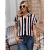 image:imageZeagoo Womens Tops Short Sleeve Shirts Button Down Casual Blouses V Neck Outfits Summer Spring Clothes 2026Stripe3