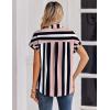 image:imageZeagoo Womens Tops Short Sleeve Shirts Button Down Casual Blouses V Neck Outfits Summer Spring Clothes 2026Stripe3