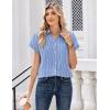 image:imageZeagoo Womens Tops Short Sleeve Shirts Button Down Casual Blouses V Neck Outfits Summer Spring Clothes 2026Stripe4
