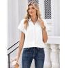 image:imageZeagoo Womens Tops Short Sleeve Shirts Button Down Casual Blouses V Neck Outfits Summer Spring Clothes 2026White