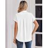 image:imageZeagoo Womens Tops Short Sleeve Shirts Button Down Casual Blouses V Neck Outfits Summer Spring Clothes 2026White