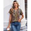 image:imageZeagoo Womens Tops Short Sleeve Summer V Neck Shirts Work Blouses Business Outfits Fashion ClothingBoho Mz721