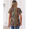 image:imageZeagoo Womens Tops Short Sleeve Summer V Neck Shirts Work Blouses Business Outfits Fashion ClothingBoho Mz721