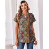 image:imageZeagoo Womens Tops Short Sleeve Summer V Neck Shirts Work Blouses Business Outfits Fashion ClothingBoho Mz721