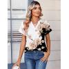 image:imageZeagoo Womens Tops Short Sleeve Summer V Neck Shirts Work Blouses Business Outfits Fashion ClothingFloral Black
