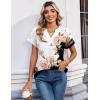 image:imageZeagoo Womens Tops Short Sleeve Summer V Neck Shirts Work Blouses Business Outfits Fashion ClothingFloral Black