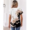 image:imageZeagoo Womens Tops Short Sleeve Summer V Neck Shirts Work Blouses Business Outfits Fashion ClothingFloral Black