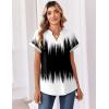 image:imageZeagoo Womens Tops Short Sleeve Summer V Neck Shirts Work Blouses Business Outfits Fashion ClothingGradient 204