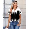 image:imageZeagoo Womens Tops Short Sleeve Summer V Neck Shirts Work Blouses Business Outfits Fashion ClothingGradient 204