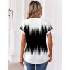 image:imageZeagoo Womens Tops Short Sleeve Summer V Neck Shirts Work Blouses Business Outfits Fashion ClothingGradient 204