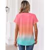 image:imageZeagoo Womens Tops Short Sleeve Summer V Neck Shirts Work Blouses Business Outfits Fashion ClothingGradient 218