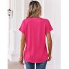 image:imageZeagoo Womens Tops Short Sleeve Summer V Neck Shirts Work Blouses Business Outfits Fashion ClothingHot Pink