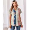 image:imageZeagoo Womens Tops Short Sleeve Summer V Neck Shirts Work Blouses Business Outfits Fashion ClothingMulticolor 923