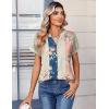image:imageZeagoo Womens Tops Short Sleeve Summer V Neck Shirts Work Blouses Business Outfits Fashion ClothingMulticolor 923