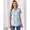 image:imageZeagoo Womens Tops Short Sleeve Summer V Neck Shirts Work Blouses Business Outfits Fashion ClothingStriped 329