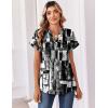 image:imageZeagoo Womens Tops Short Sleeve Summer V Neck Shirts Work Blouses Business Outfits Fashion ClothingStriped 332