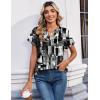 image:imageZeagoo Womens Tops Short Sleeve Summer V Neck Shirts Work Blouses Business Outfits Fashion ClothingStriped 332