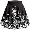 image:imageZeagoo Womens Skirt Basic Mini Skater Skirt 2026 Summer Skirts Stretchable High Waist ALine Valentines SkirtsBlack Floral