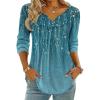 image:imageZeagoo Womens Tops Long Sleeve Shirts Boho Tops for Women 2026 Fall Blouses Ladies Sweatshirts Spring Fashion ClothingBlue Green Leaf