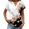 image:imageZeagoo Womens Tops Short Sleeve Summer V Neck Shirts Work Blouses Business Outfits Fashion ClothingFloral Black