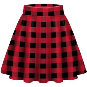 image:imageZeagoo Womens Skirt Basic Mini Skater Skirt 2026 Summer Skirts Stretchable High Waist ALine Valentines SkirtsGz2