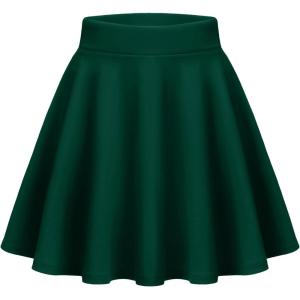 image:imageZeagoo Womens Skirt Basic Mini Skater Skirt 2026 Summer Skirts Stretchable High Waist ALine Valentines SkirtsLight Green