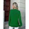 image:imageZeagoo Fall Sweaters for Women 2026 Long Sleeve Crewneck Ribbed Knit Pullover Sweater Loose Fit Basic Jumper TopsA Green