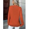 image:imageZeagoo Fall Sweaters for Women 2026 Long Sleeve Crewneck Ribbed Knit Pullover Sweater Loose Fit Basic Jumper TopsA Orange
