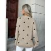 image:imageZeagoo Fall Sweaters for Women 2026 Long Sleeve Crewneck Ribbed Knit Pullover Sweater Loose Fit Basic Jumper TopsA Polka Dotkhaki