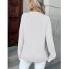 image:imageZeagoo Fall Sweaters for Women 2026 Long Sleeve Crewneck Ribbed Knit Pullover Sweater Loose Fit Basic Jumper TopsA White
