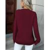 image:imageZeagoo Fall Sweaters for Women 2026 Long Sleeve Crewneck Ribbed Knit Pullover Sweater Loose Fit Basic Jumper TopsA Wine Red