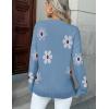 image:imageZeagoo Fall Sweaters for Women 2026 Long Sleeve Crewneck Ribbed Knit Pullover Sweater Loose Fit Basic Jumper TopsFlower193